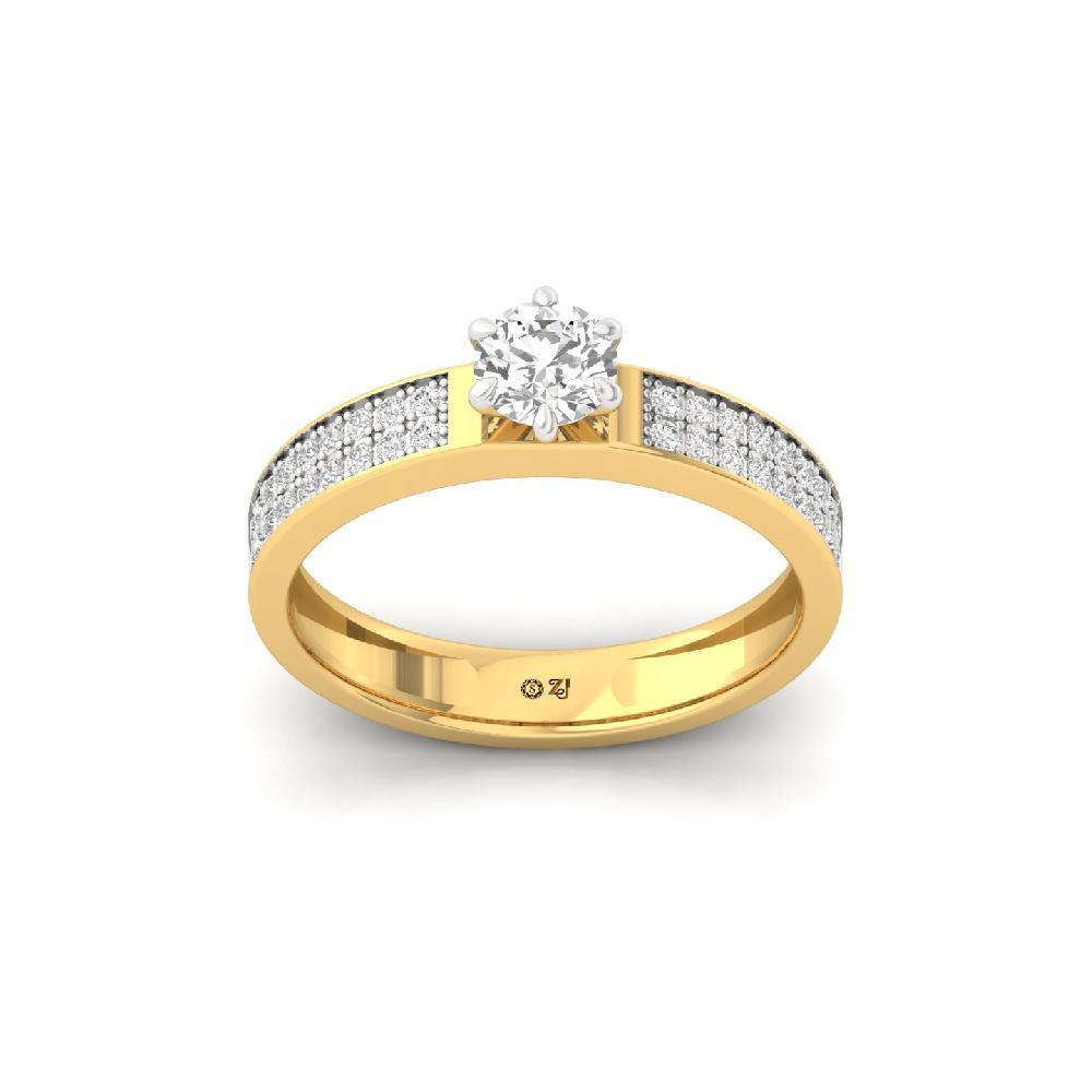 Regal Pave Halo CVD Diamond Ring