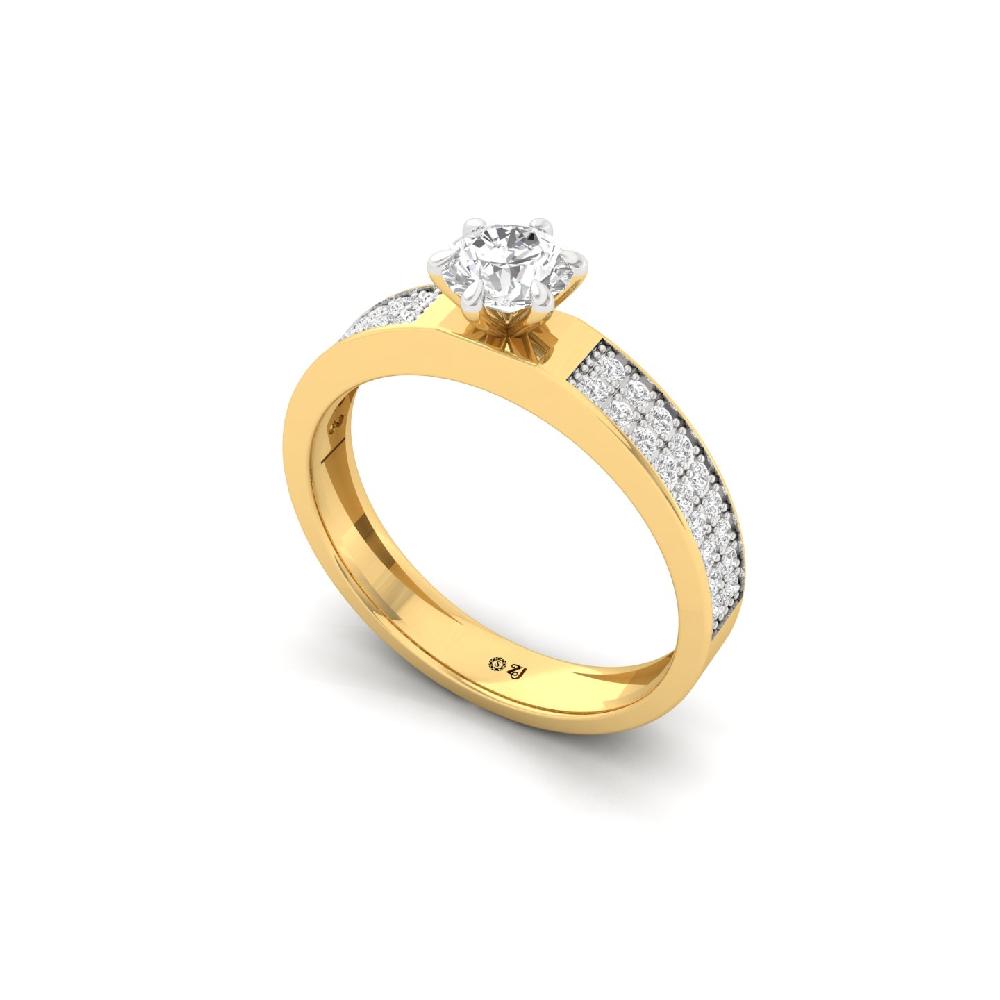 Regal Pave Halo CVD Diamond Ring