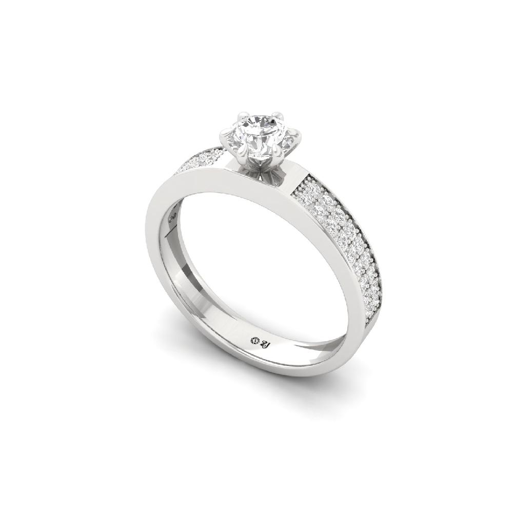 Regal Pave Halo CVD Diamond Ring