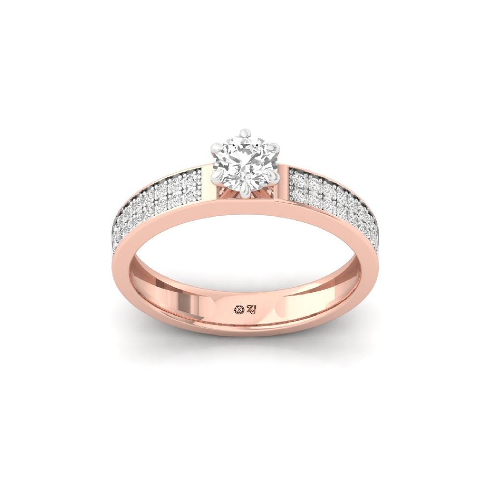 Regal Pave Halo CVD Diamond Ring
