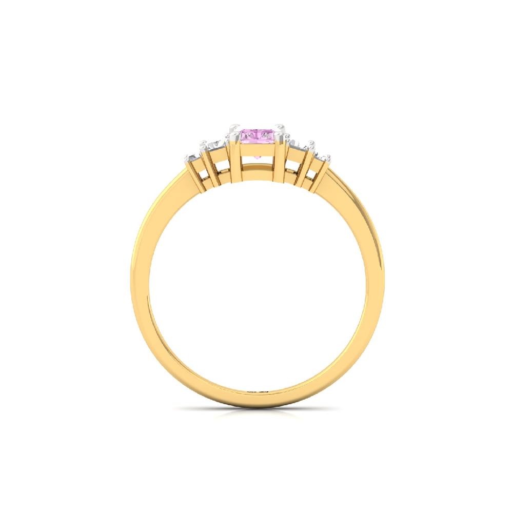 Radiant Harmony Ring with Radiant & Baguette CVD Diamonds Ring 