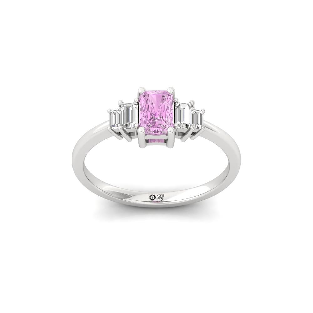 Radiant Harmony Ring with Radiant & Baguette CVD Diamonds Ring 
