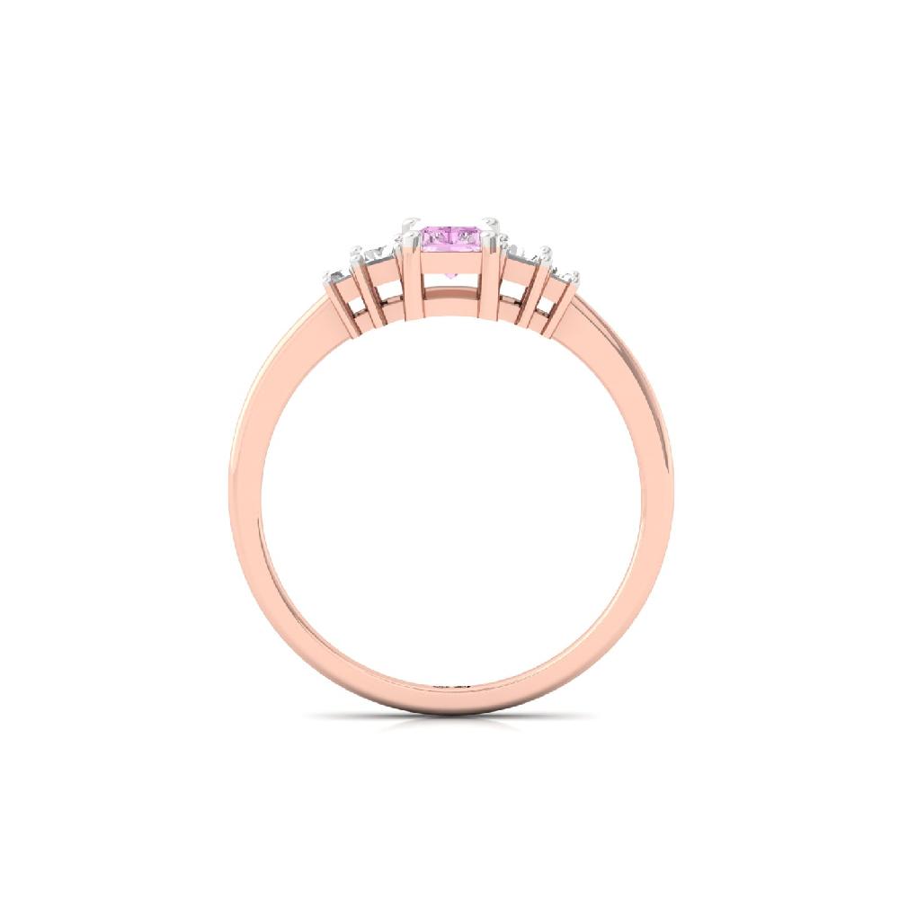 Radiant Harmony Ring with Radiant & Baguette CVD Diamonds Ring 
