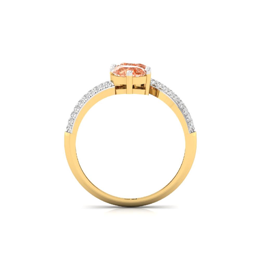 Pear Cut Duo Lab Grown Diamond Women Ring 