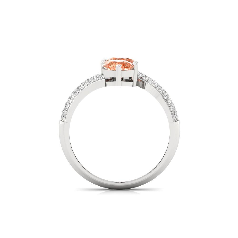 Pear Cut Duo Lab Grown Diamond Women Ring 