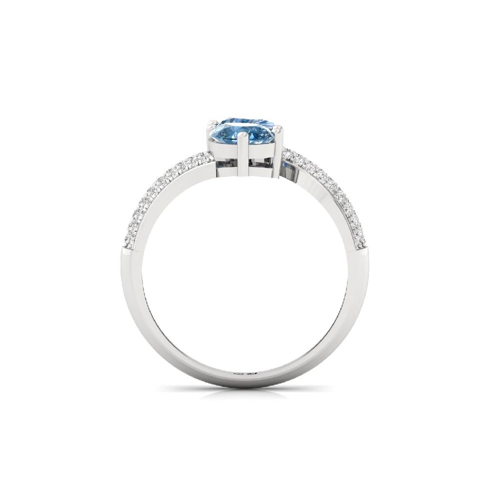 Pear Blue Cut Duo Lab Grown Diamond Ring