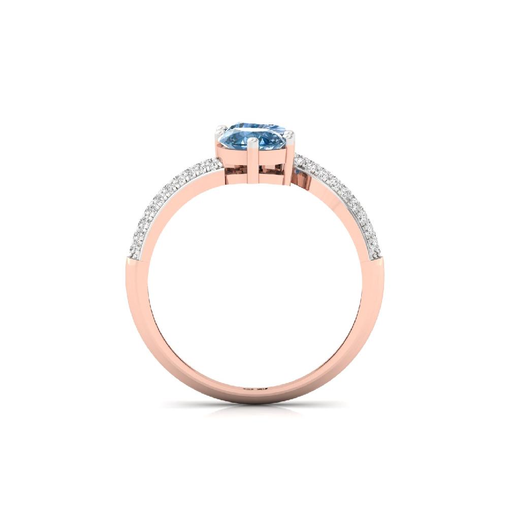 Pear Blue Cut Duo Lab Grown Diamond Ring