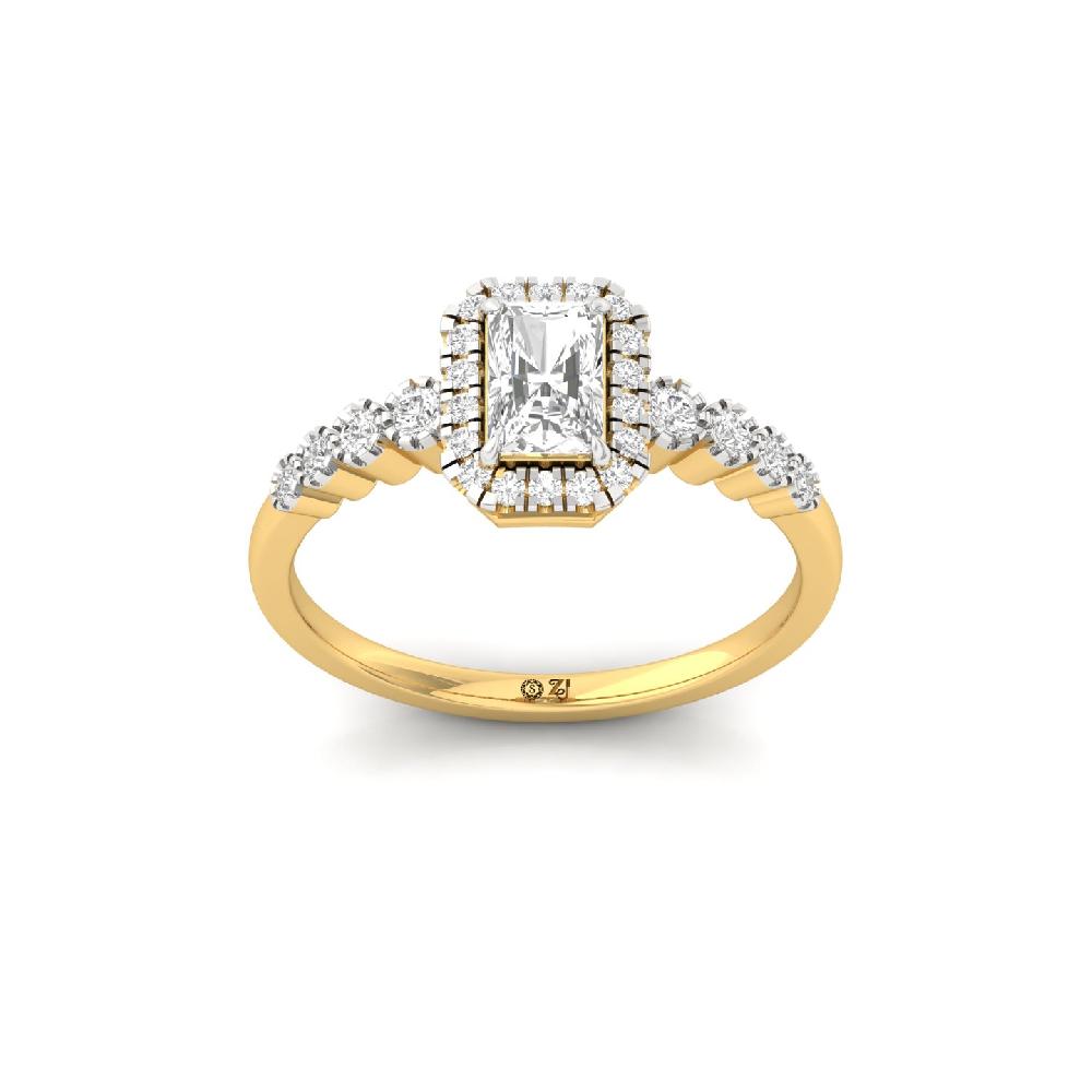 Elegant Radiant CVD Diamond Ring