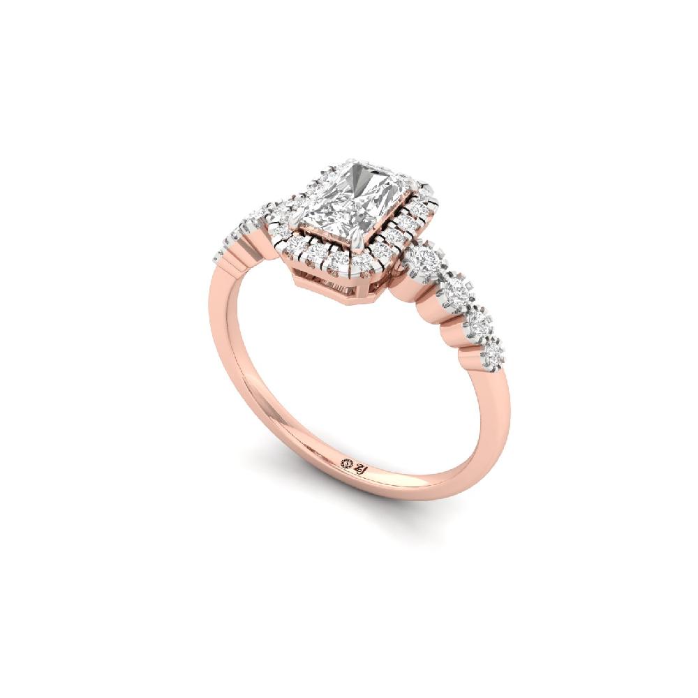 Elegant Radiant CVD Diamond Ring