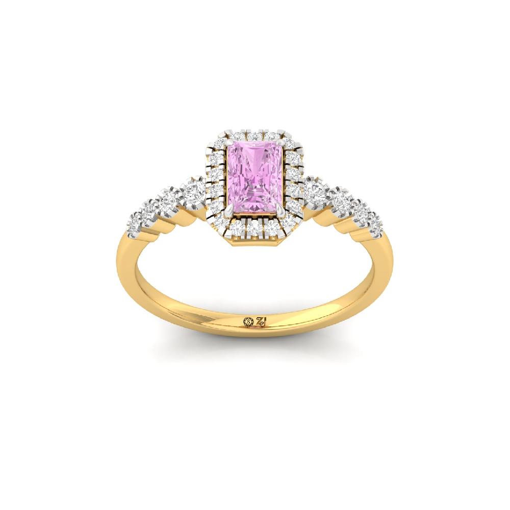 Radiant Brilliance CVD Diamond Ring