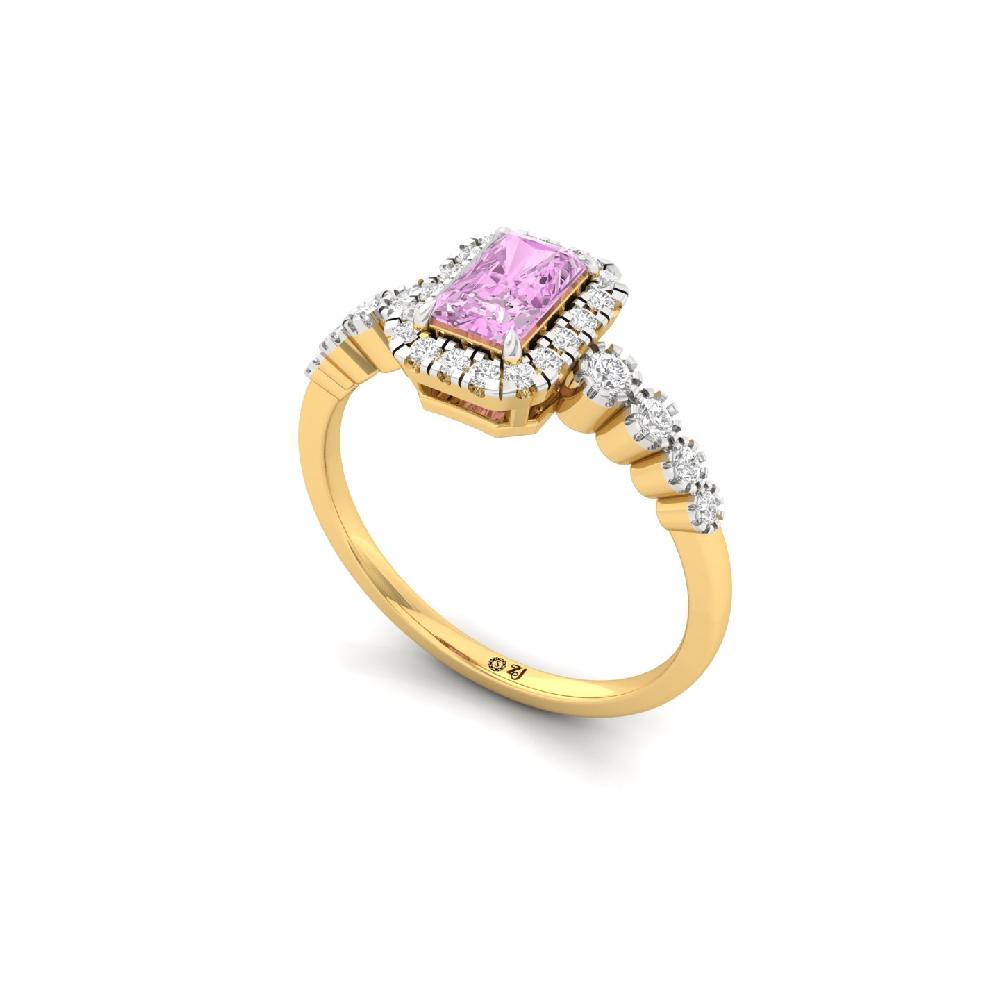 Radiant Brilliance CVD Diamond Ring