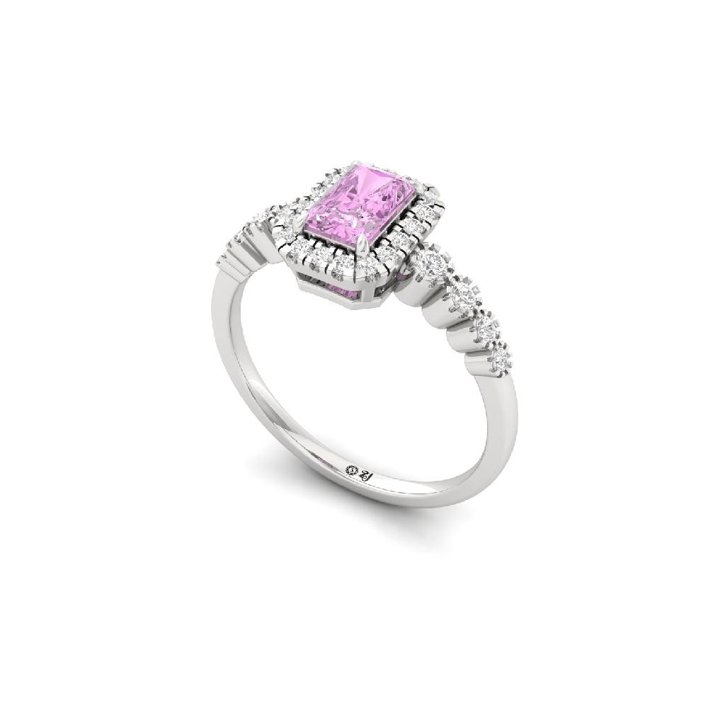 Radiant Brilliance CVD Diamond Ring