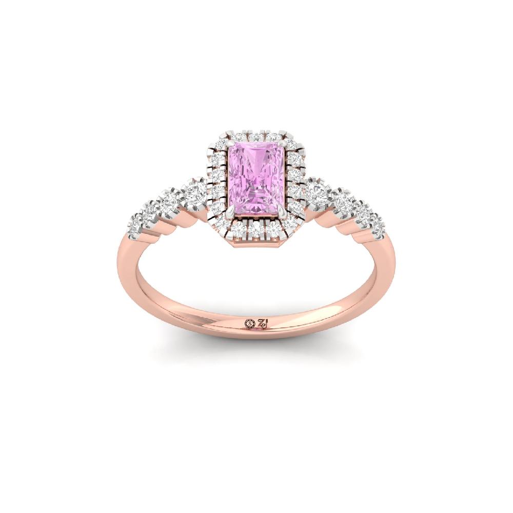 Radiant Brilliance CVD Diamond Ring