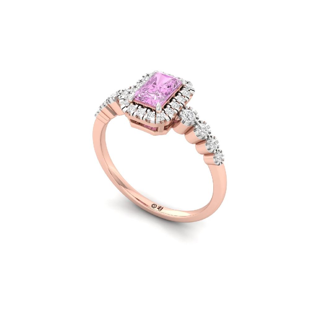 Radiant Brilliance CVD Diamond Ring