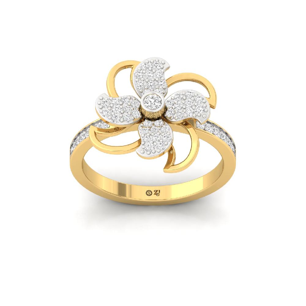 Glittering Cluster CVD Diamond Ring