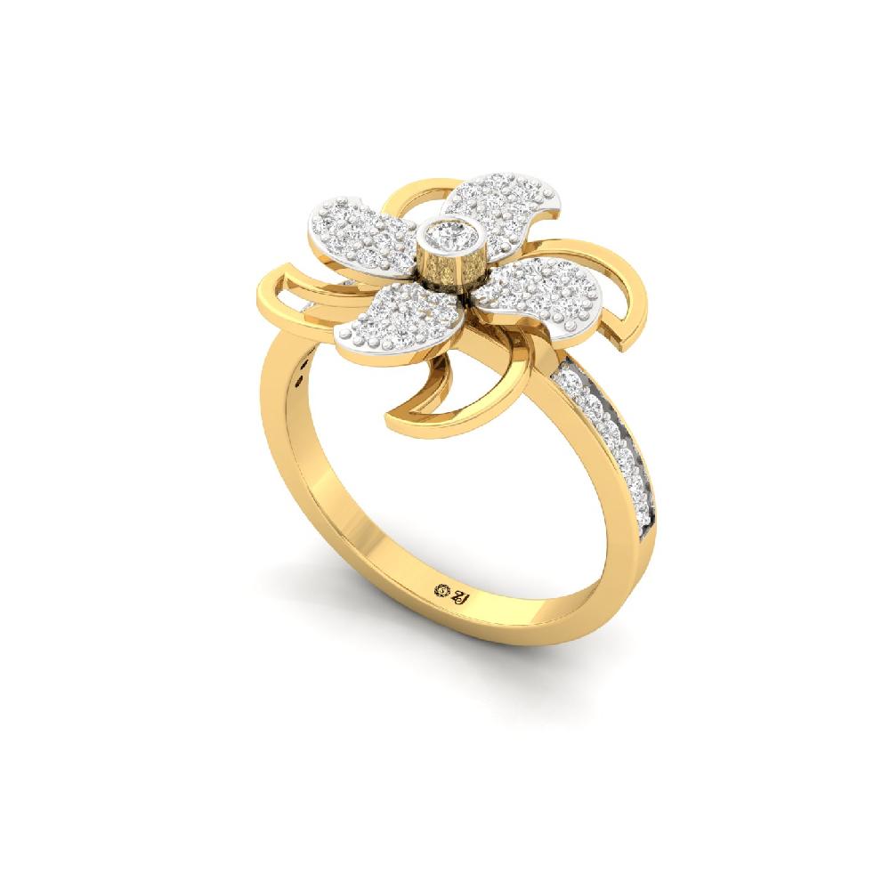 Glittering Cluster CVD Diamond Ring