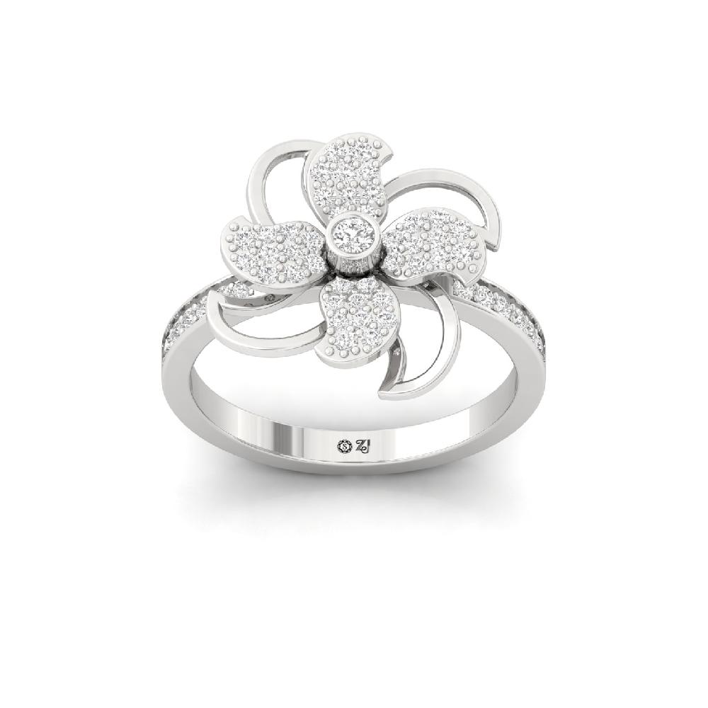Glittering Cluster CVD Diamond Ring