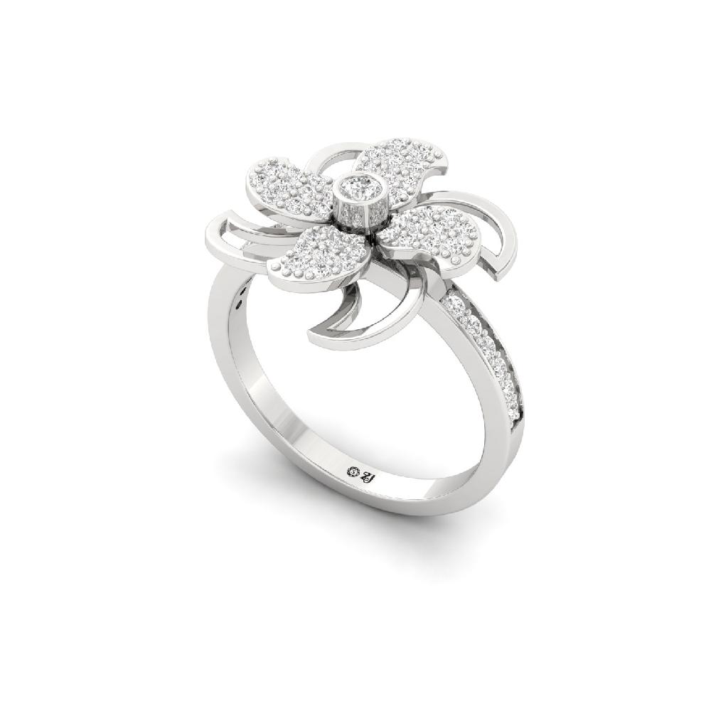 Glittering Cluster CVD Diamond Ring