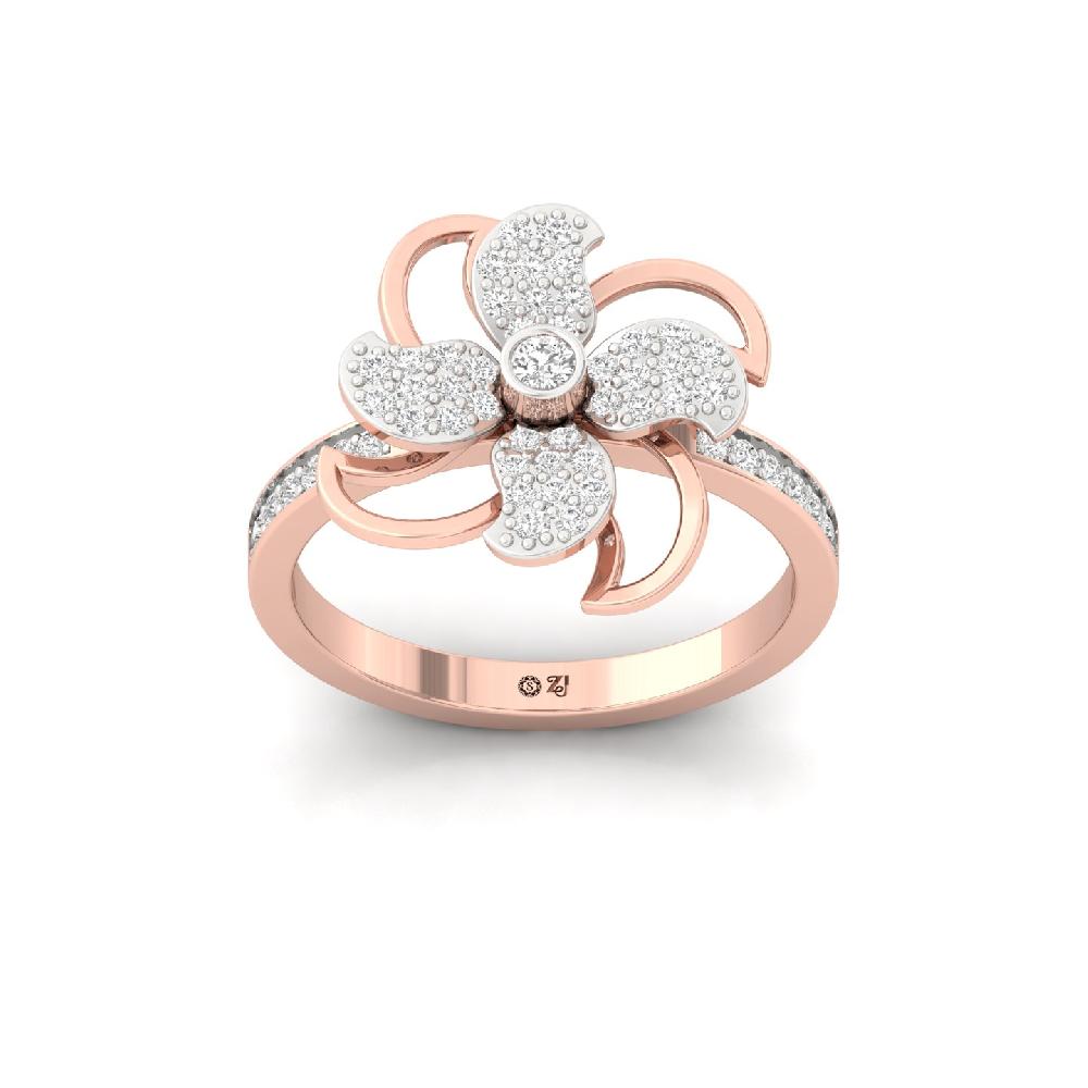 Glittering Cluster CVD Diamond Ring