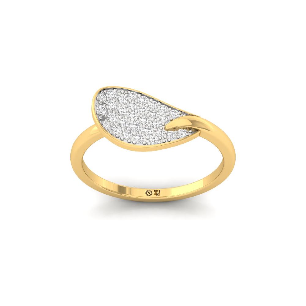 Sleek Pave Round CVD Diamond Band Ring