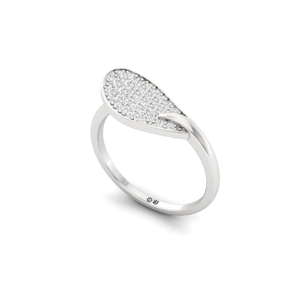 Sleek Pave Round CVD Diamond Band Ring