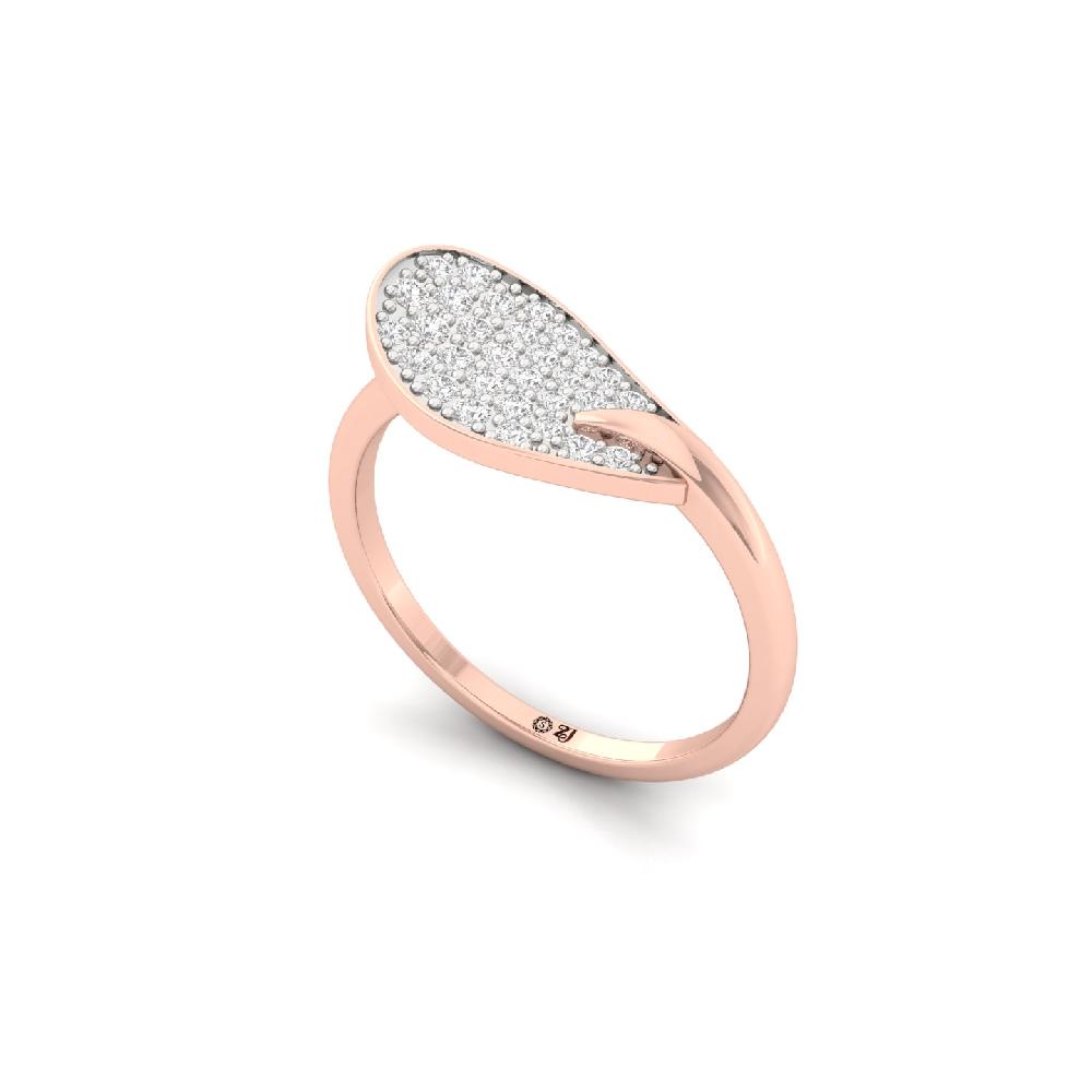 Sleek Pave Round CVD Diamond Band Ring