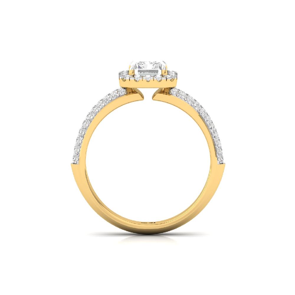 Radiant Halo CVD Diamond Engagement Ring