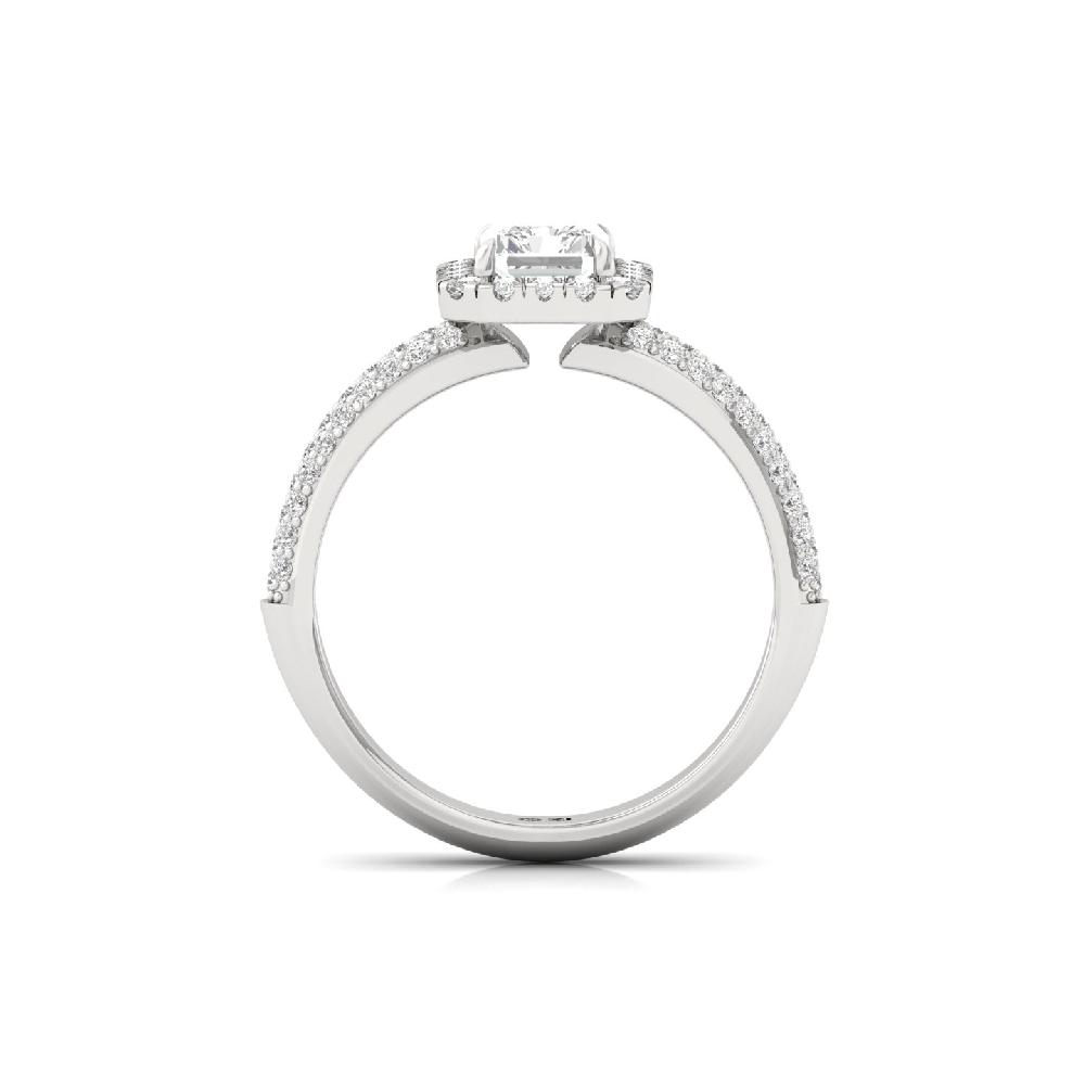 Radiant Halo CVD Diamond Engagement Ring