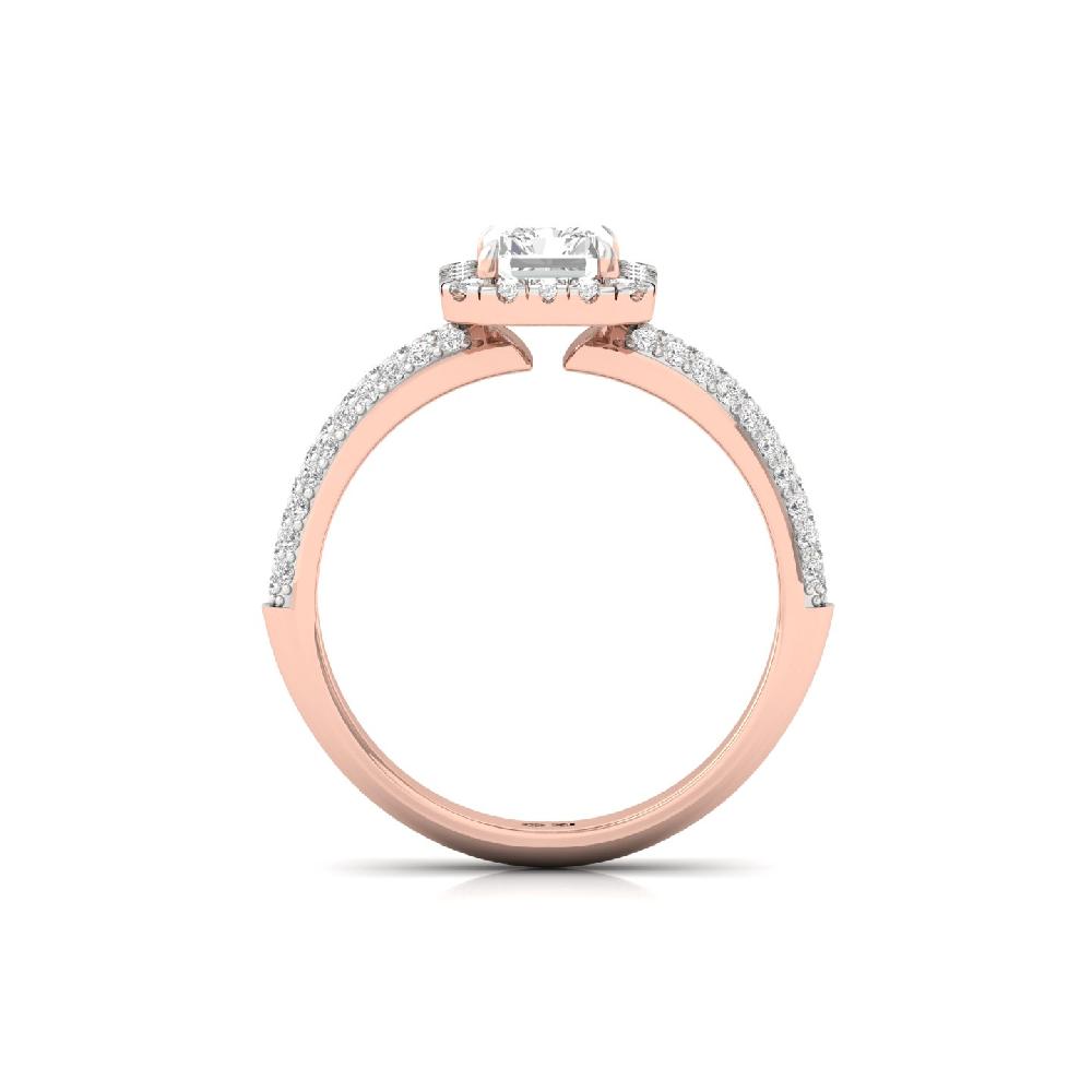 Radiant Halo CVD Diamond Engagement Ring