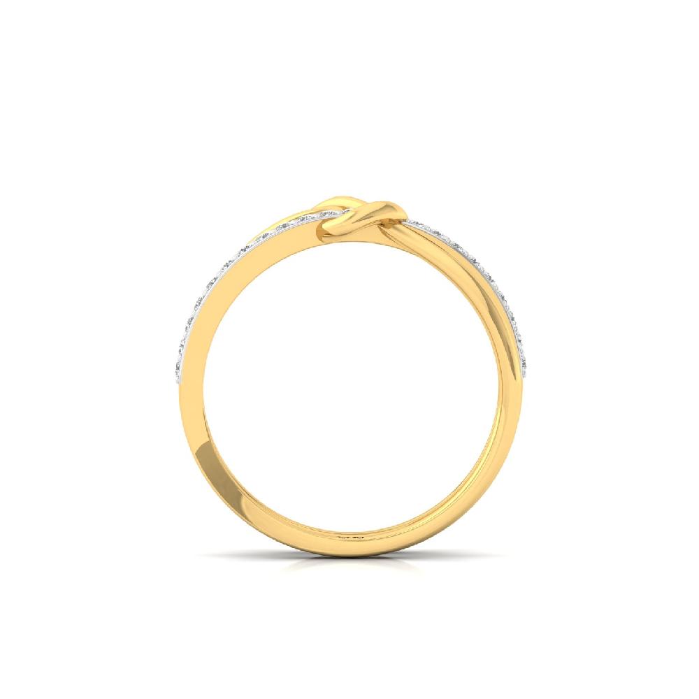 Elegant Knot-Inspired 0.168 Ct Lab Grown Diamond Ring