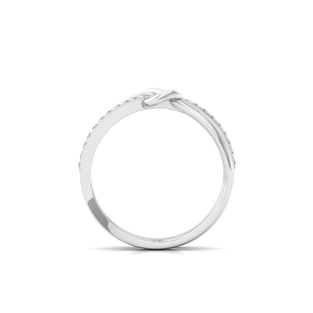 Elegant Knot-Inspired 0.168 Ct Lab Grown Diamond Ring