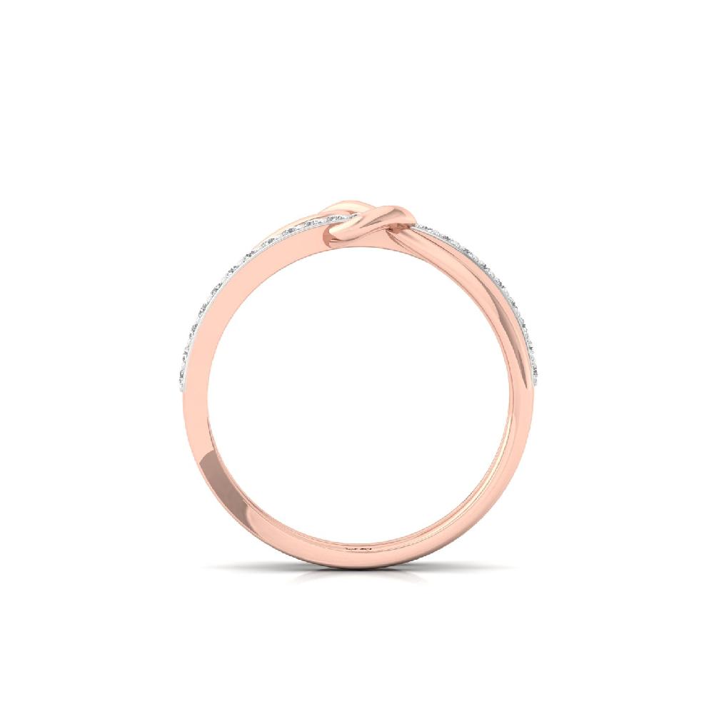 Elegant Knot-Inspired 0.168 Ct Lab Grown Diamond Ring