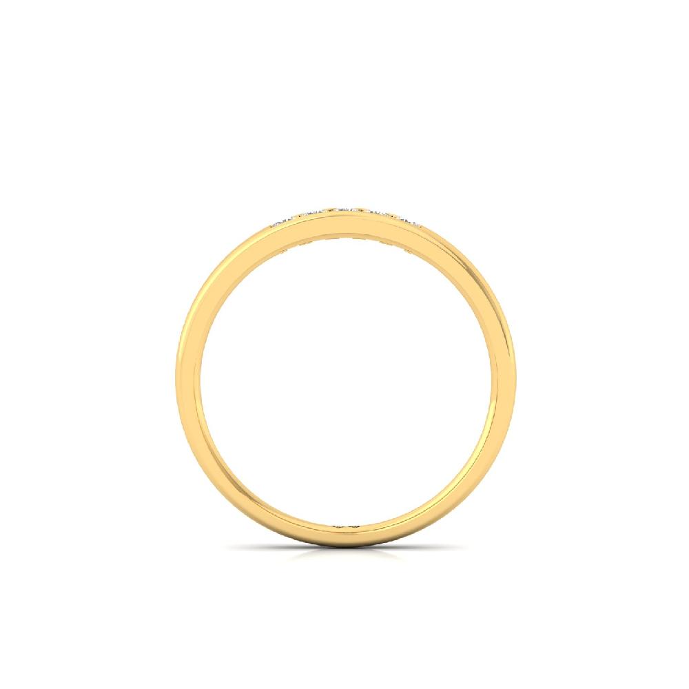 Minimalist 0.125 CT Round Lab Grown Diamond Band Ring 