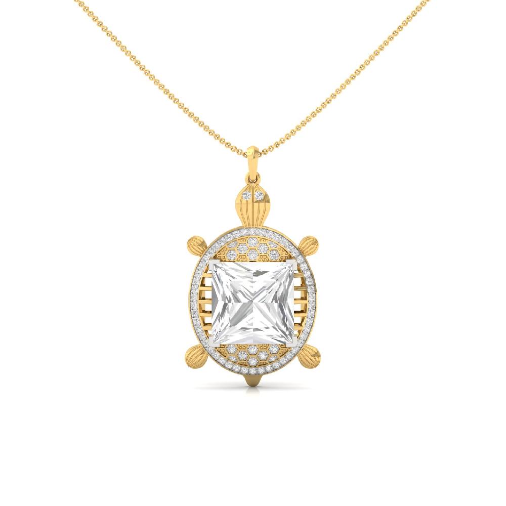 Claddagh Majestic Round Cut Diamond Halo Pendant