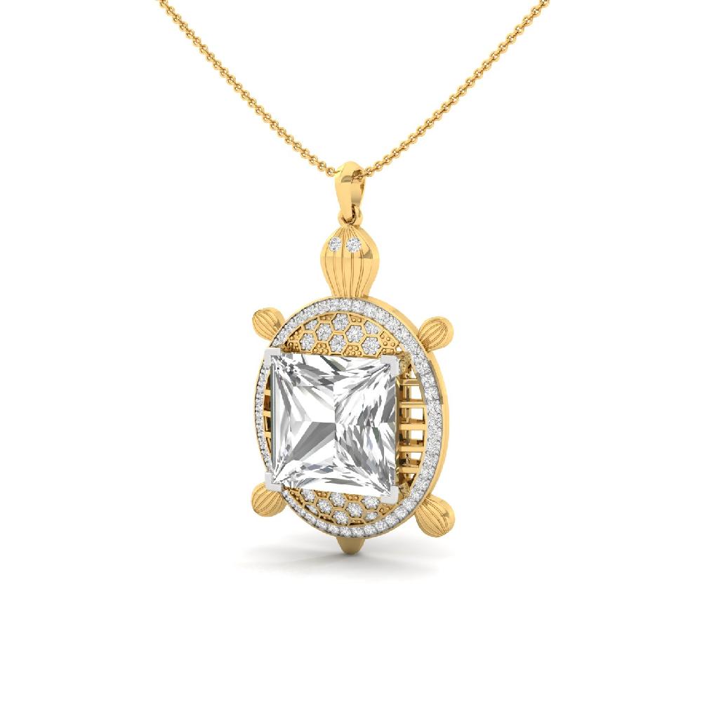Claddagh Majestic Round Cut Diamond Halo Pendant