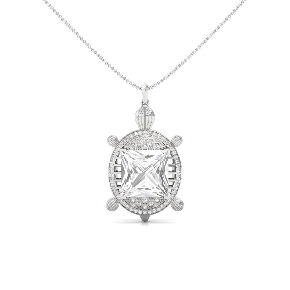 Claddagh Majestic Round Cut Diamond Halo Pendant