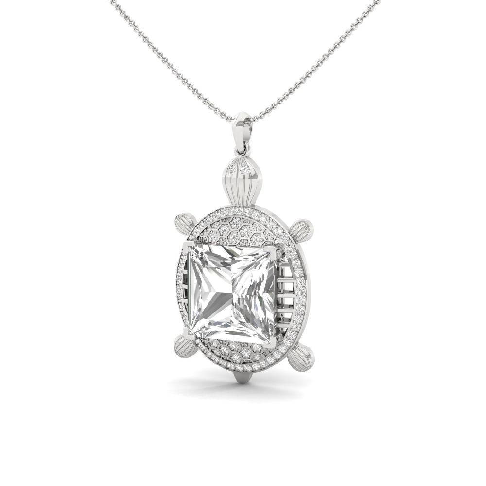 Claddagh Majestic Round Cut Diamond Halo Pendant