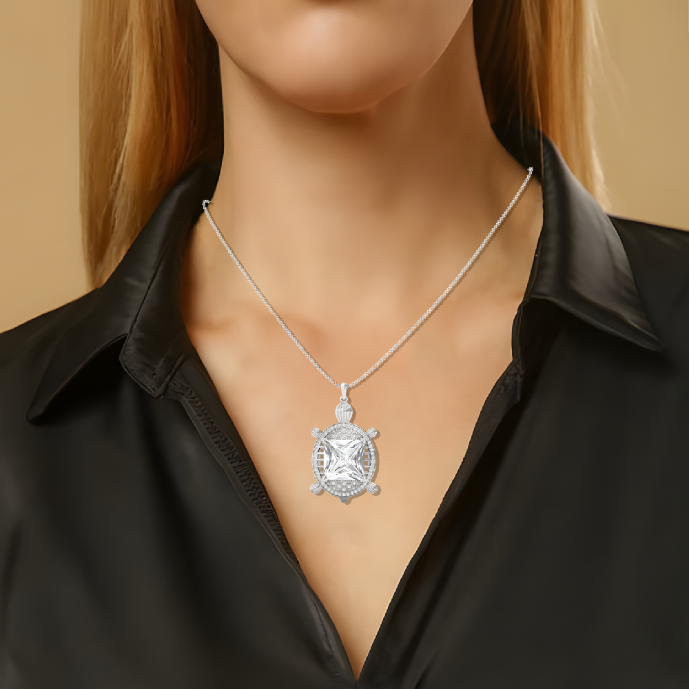 Claddagh Majestic Round Cut Diamond Halo Pendant