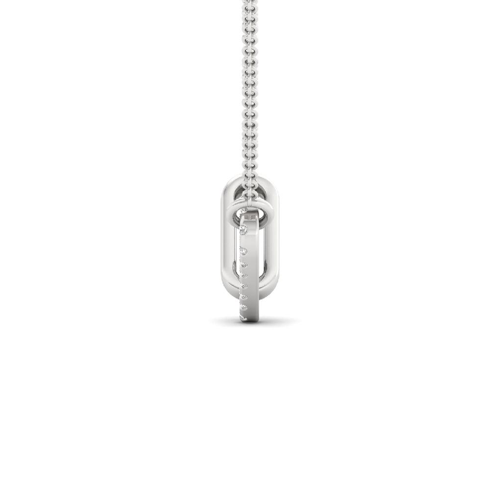 Minimalist Everyday Round CVD Diamond Chain Link Pendant Necklace