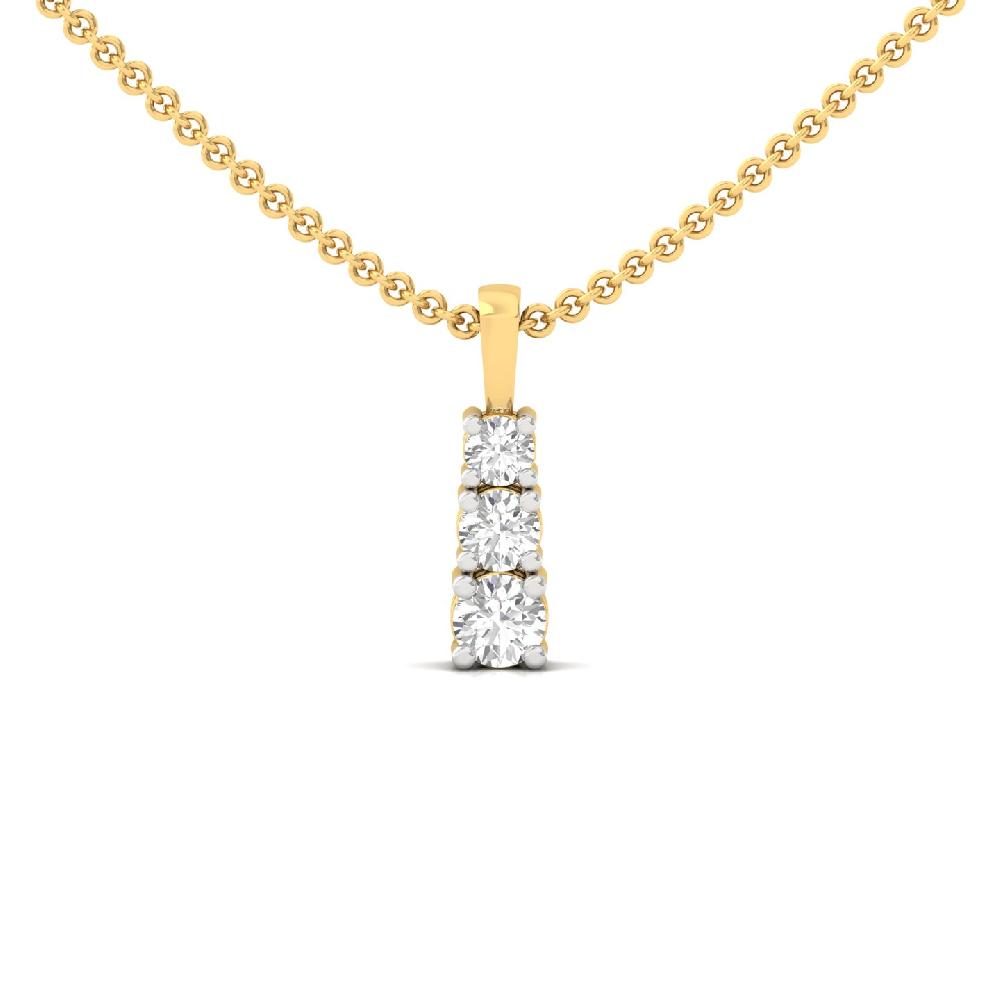 Round Lab-Grown Diamond 4-Prong Journey Pendant