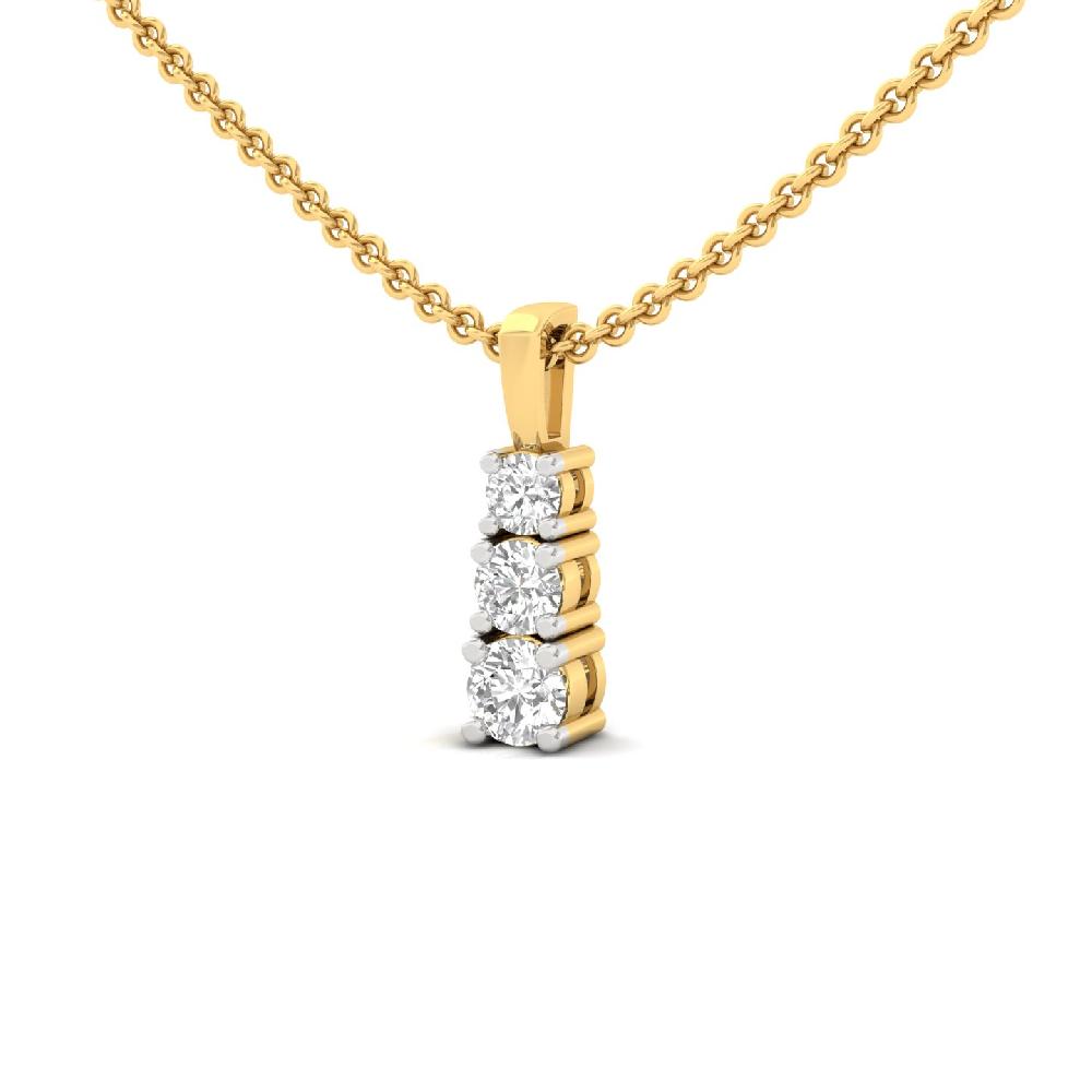 Round Lab-Grown Diamond 4-Prong Journey Pendant