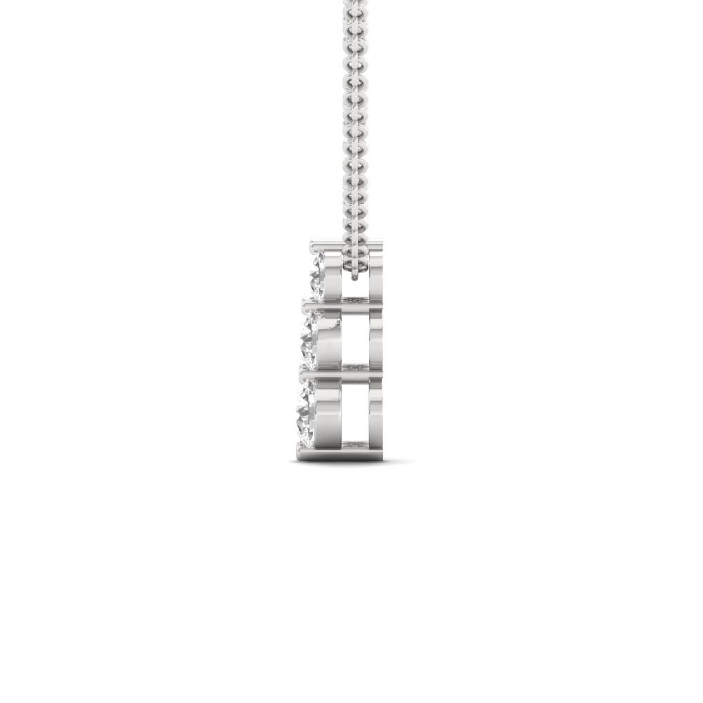 Three-Stone Journey Pendant in Round CVD Diamonds