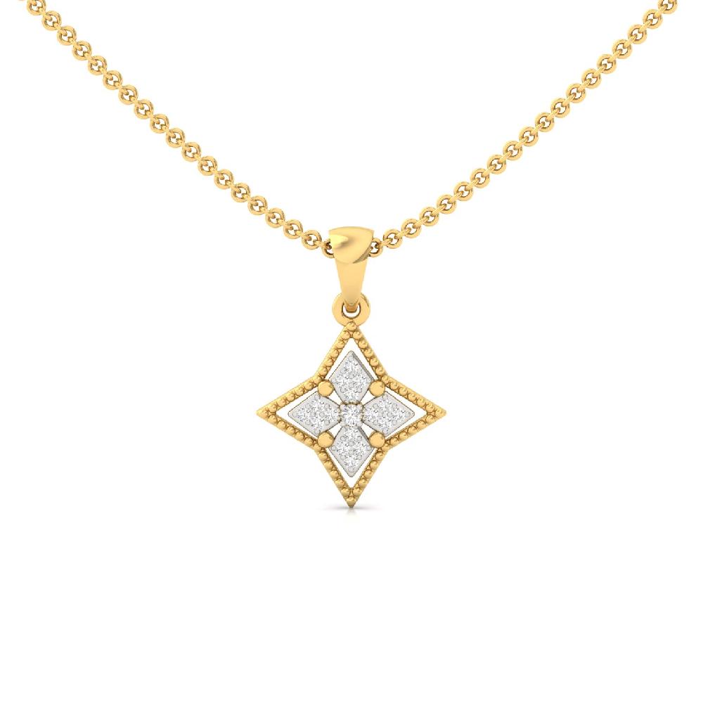 Delicate Cluster Pendant  Round CVD Diamonds Pendant