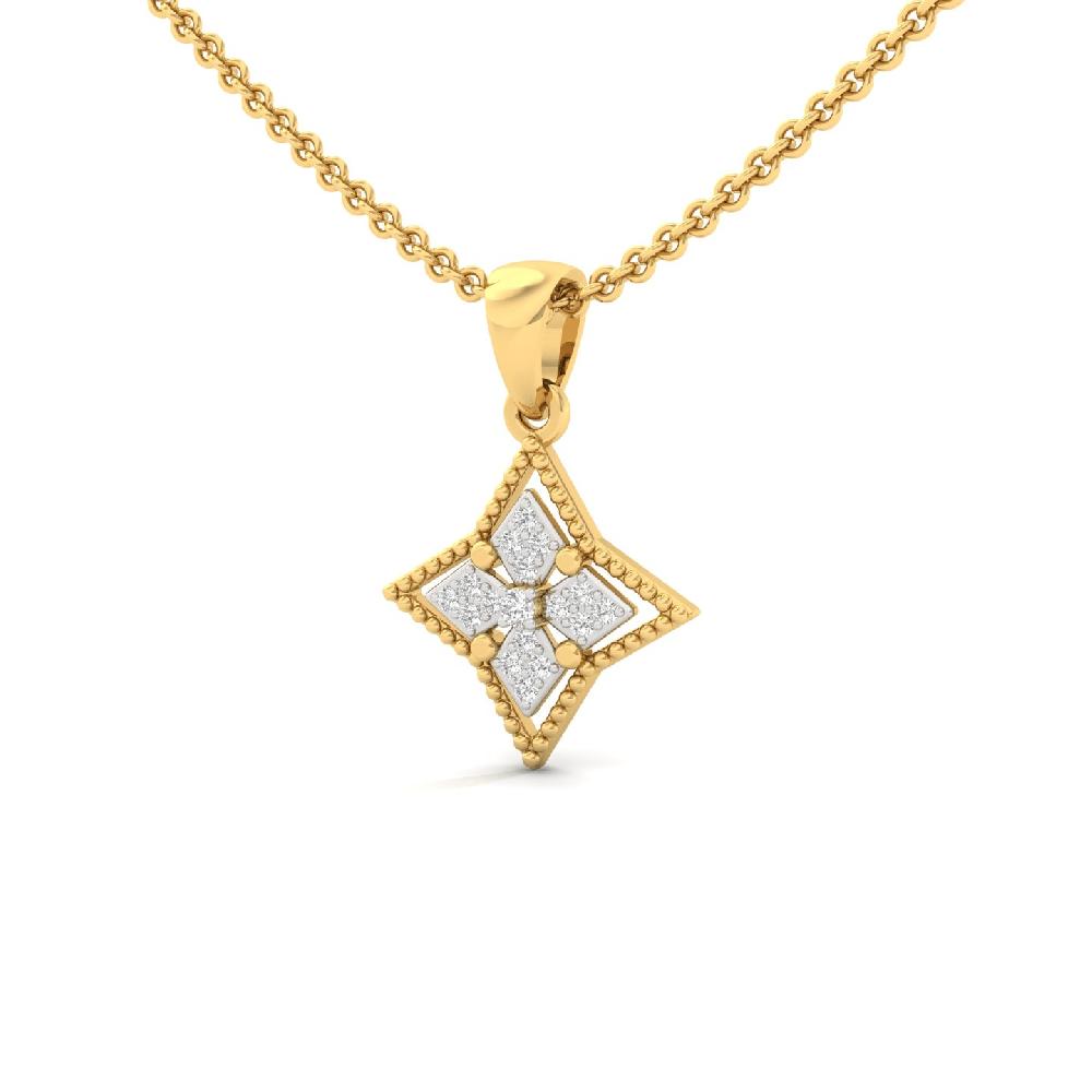 Delicate Cluster Pendant  Round CVD Diamonds Pendant