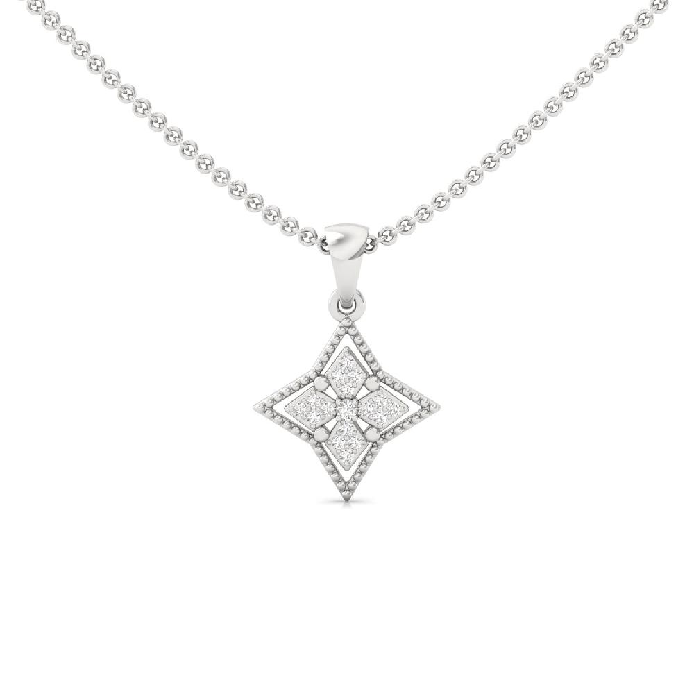 Delicate Cluster Pendant  Round CVD Diamonds Pendant