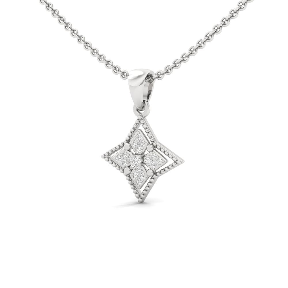 Delicate Cluster Pendant  Round CVD Diamonds Pendant