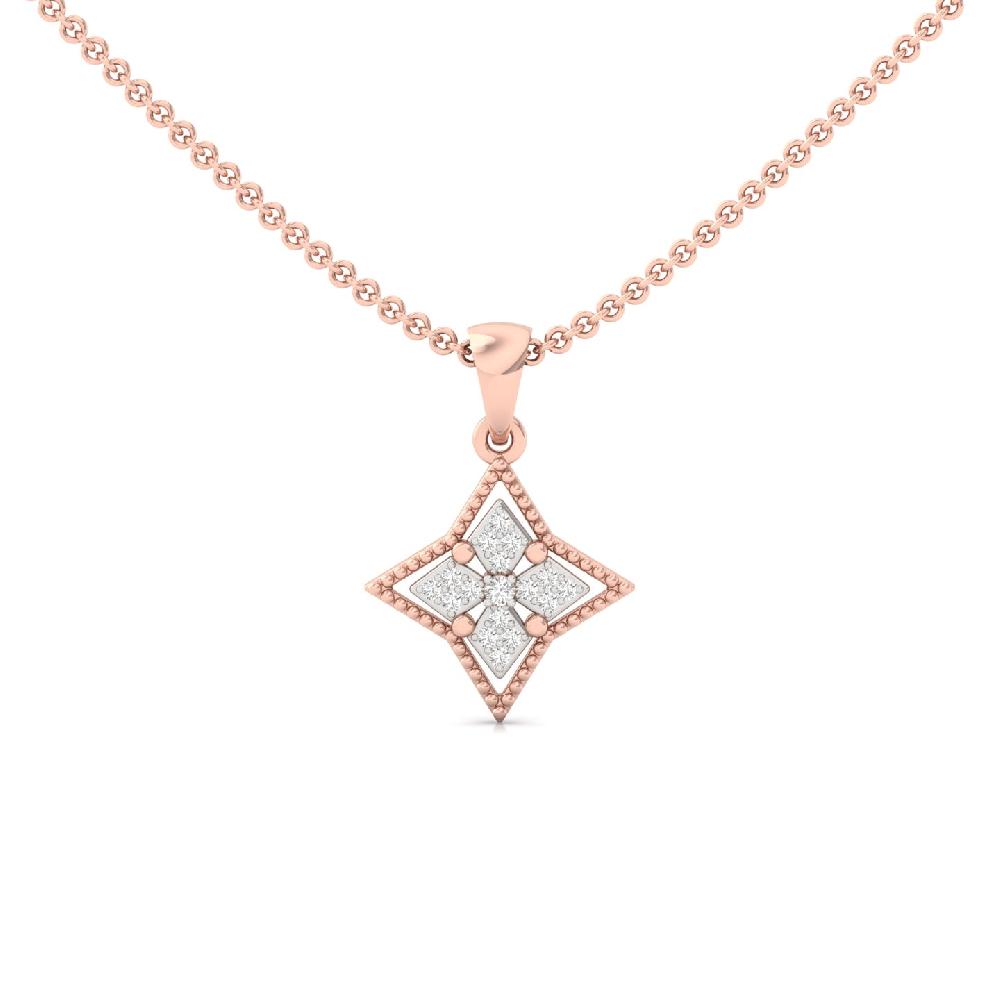 Delicate Cluster Pendant  Round CVD Diamonds Pendant