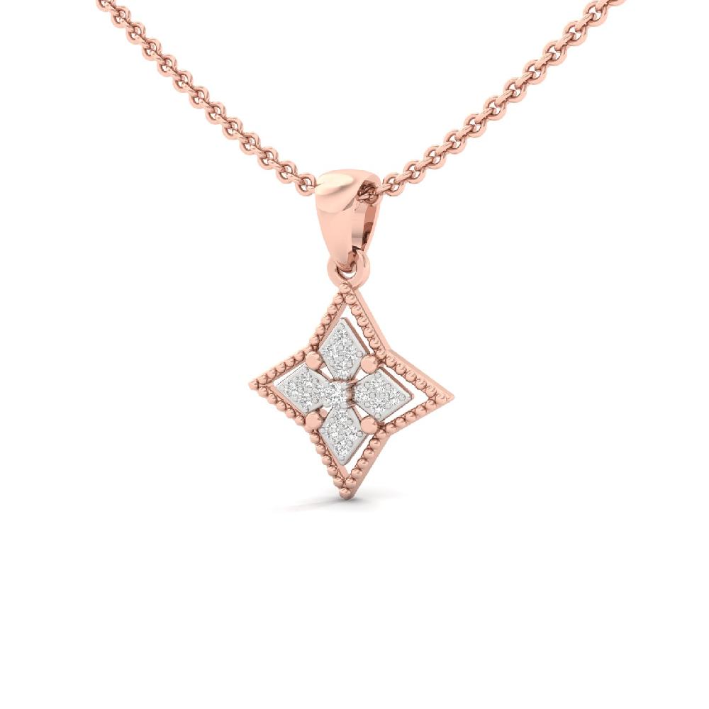 Delicate Cluster Pendant  Round CVD Diamonds Pendant