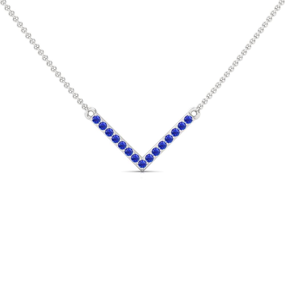 V shap Round Lab Grown Diamond Pendant