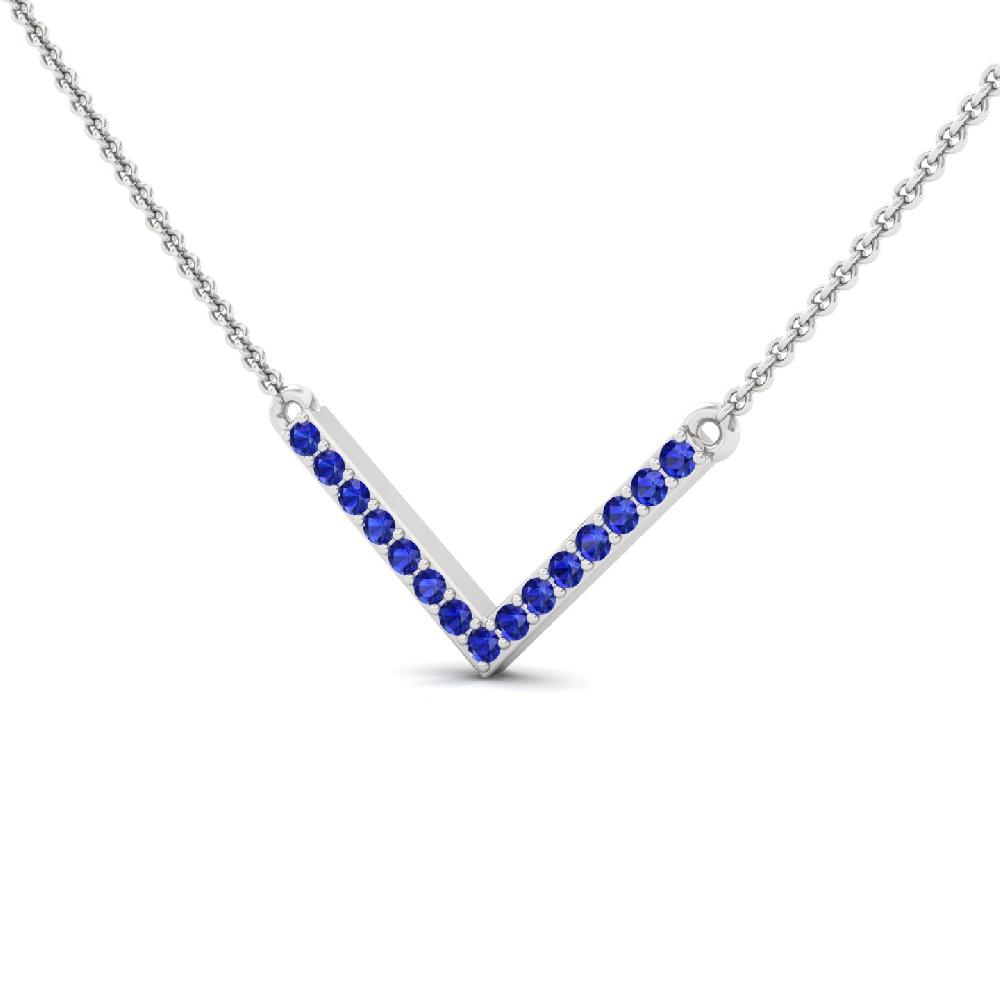 V shap Round Lab Grown Diamond Pendant